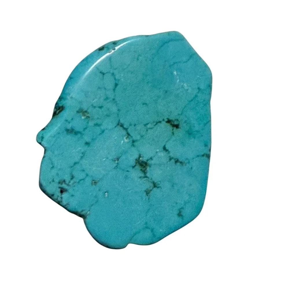 Sterling Silver Turquoise Statement Ring Size 7.5